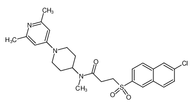 3-[(6-chloro-2-naphthyl)sulfonyl]-N-methyl-N-[1-(2,6-dimethyl-pyridin-4-yl)-4-piperidyl]propanamide_392329-74-7