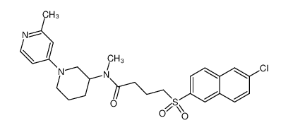 4-(6-Chloro-2-naphthyl)sulfonyl-N-methyl-N-[1-(2-methyl-pyridin-4-yl)-3-piperidyl]butanamide_392329-82-7