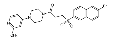 1-[3-(6-Bromo-2-naphthyl)sulfonylpropionyl]-4-(2-methyl-pyridin-4-yl)piperazine_392330-19-7