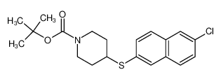 tert-butyl 4-(6-chloro-2-naphthyl)thio-1-piperidinecarboxylate_392330-42-6