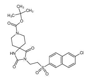 tert-Butyl 3-[2-(6-chloro-2-naphthyl)sulfonylethyl]-2,4-dioxo-1,3 8-triazaspiro [4.5]decane-8-carboxylate_392331-32-7