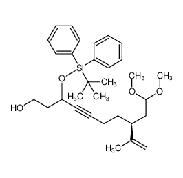 (8S)-3-((tert-butyldiphenylsilyl)oxy)-8-(2,2-dimethoxyethyl)-9-methyldec-9-en-4-yn-1-ol_392334-73-5