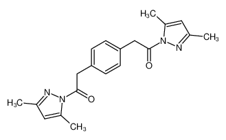 3,5,3',5'-tetramethyl-1H,1'H-1,1'-(p-phenylene-diacetyl)-bis-pyrazole_39245-97-1