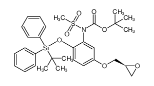 tert-butyl (S)-(2-((tert-butyldiphenylsilyl)oxy)-5-(oxiran-2-ylmethoxy)phenyl)(methylsulfonyl)carbamate_392620-53-0