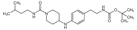 tert-butyl (4-((1-(isopentylcarbamoyl)piperidin-4-yl)amino)phenethyl)carbamate_392627-57-5