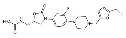 (S)-N-((3-(3-fluoro-4-(4-((5-(fluoromethyl)furan-2-yl)methyl)piperazin-1-yl)phenyl)-2-oxooxazolidin-5-yl)methyl)acetamide_392659-95-9