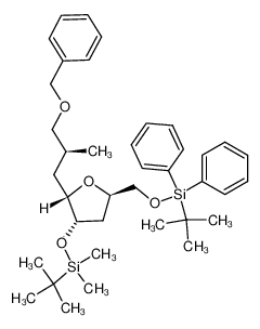 (2S,3S,5R)-2-((S)-3-Benzyloxy-2-methyl-propyl)-3-(tert-butyl-dimethyl-silanyloxy)-5-(tert-butyl-diphenyl-silanyloxymethyl)-tetrahydro-furan_392663-08-0