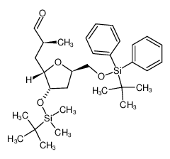 (S)-3-[(2S,3S,5R)-3-(tert-Butyl-dimethyl-silanyloxy)-5-(tert-butyl-diphenyl-silanyloxymethyl)-tetrahydro-furan-2-yl]-2-methyl-propionaldehyde_392663-09-1