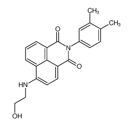 2-(3,4-dimethylphenyl)-6-((2-hydroxyethyl)amino)-1H-benzo[de]isoquinoline-1,3(2H)-dione_392670-85-8