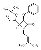 (+)-(3R,4S)-4-[(S)-2,2-dimethyl-1,3-dioxolan-4-yl]-3-phenoxy-1-(3-methyl-2-butenyl)-2-azetidinone_392674-74-7