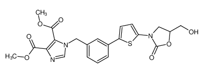 dimethyl 1-(3-(5-(5-(hydroxymethyl)-2-oxooxazolidin-3-yl)thiophen-2-yl)benzyl)-1H-imidazole-4,5-dicarboxylate_392681-99-1
