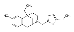 6-Ethyl-3-(5-ethyl-furan-2-ylmethyl)-1,2,3,4,5,6-hexahydro-2,6-methano-benzo[d]azocin-8-ol_39272-26-9