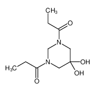 1-(5,5-dihydroxy-3-propanoyl-1,3-diazinan-1-yl)propan-1-one_393056-46-7