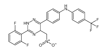 4-(3-(2,6-difluorophenyl)-5-(nitromethyl)-2,5-dihydro-1,2,4-triazin-6-yl)-N-(4-(trifluoromethyl)phenyl)aniline_393058-80-5
