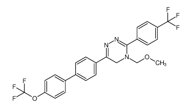 4-(methoxymethyl)-6-(4'-(trifluoromethoxy)-[1,1'-biphenyl]-4-yl)-3-(4-(trifluoromethyl)phenyl)-4,5-dihydro-1,2,4-triazine_393060-19-0