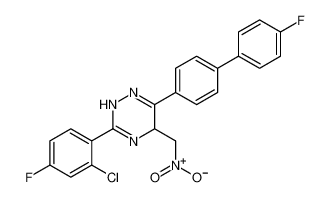 3-(2-chloro-4-fluorophenyl)-6-(4'-fluoro-[1,1'-biphenyl]-4-yl)-5-(nitromethyl)-2,5-dihydro-1,2,4-triazine_393062-25-4
