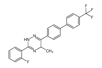 3-(2-fluorophenyl)-5-methyl-6-(4'-(trifluoromethyl)-[1,1'-biphenyl]-4-yl)-2,5-dihydro-1,2,4-triazine_393062-49-2