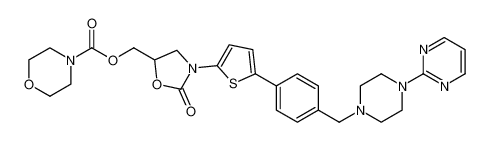 (2-oxo-3-(5-(4-((4-(pyrimidin-2-yl)piperazin-1-yl)methyl)phenyl)thiophen-2-yl)oxazolidin-5-yl)methyl morpholine-4-carboxylate_393086-94-7