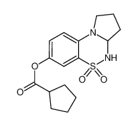 5,5-dioxido-2,3,3a,4-tetrahydro-1H-benzo[e]pyrrolo[2,1-c][1,2,4]thiadiazin-7-yl cyclopentanecarboxylate_393088-69-2