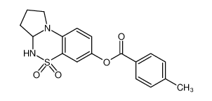 5,5-dioxo-2,3,3a,4-tetrahydro-1 H-pyrrolo[2,1-c][1,2,4]benzothiadiazin-7-yl 4-methyl-benzoate_393088-95-4