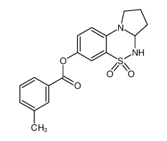 5,5-dioxido-2,3,3a,4-tetrahydro-1H-benzo[e]pyrrolo[2,1-c][1,2,4]thiadiazin-7-yl 3-methylbenzoate_393088-97-6