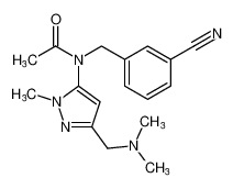 N-(3-cyanobenzyl)-N-(3-((dimethylamino)methyl)-1-methyl-1H-pyrazol-5-yl)acetamide_393111-55-2