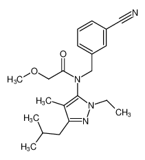 N-(3-cyanobenzyl)-N-(1-ethyl-3-isobutyl-4-methyl-1H-pyrazol-5-yl)-2-methoxyacetamide_393111-95-0