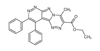 ethyl 4-methyl-9,10-diphenylpyridazino[3',4':3,4]pyrazolo[5,1-c]-1,2,4-triazine-3-carboxylate_393129-54-9