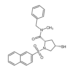 (2S,4S)-N-benzyl-4-mercapto-N-methyl-1-(naphthalen-2-ylsulfonyl)pyrrolidine-2-carboxamide_393156-75-7