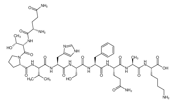 L-Lysine,L-glutaminyl-L-threonyl-L-prolyl-L-valyl-L-histidyl-L-seryl-L-phenylalanyl-L-glutaminyl-L-alanyl-_393164-67-5