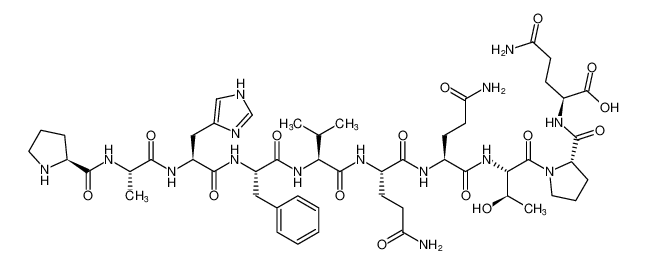 L-prolyl-L-alanyl-L-histidyl-L-phenylalanyl-L-valyl-L-glutaminyl-L-glutaminyl-L-threonyl-L-prolyl-L-glutamine_393164-69-7
