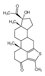 5'-Methyl-17α-hydroxy-thieno(4'.3'.2'-4.5.6)pregn-5-en-3,20-dion_3932-08-9