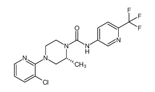 (R)-4-(3-chloropyridin-2-yl)-2-methyl-N-(6-(trifluoromethyl)pyridin-3-yl)piperazine-1-carboxamide_393515-09-8