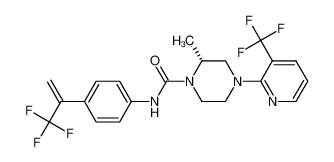 (2R)-2-methyl-4-[3-(trifluoromethyl)pyridin-2-yl]-N-{4-[l-(trifluoromethyl)vinyl] phenyl}piperazine-1-carboxamide_393515-17-8