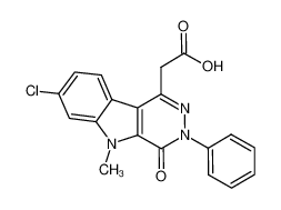 2-(7-chloro-5-methyl-4-oxo-3-phenyl-4,5-dihydro-3H-pyridazino[4,5-b]indol-1-yl)acetic acid_393582-75-7