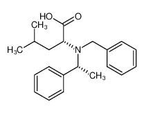 (2R,αR)-2-(N-benzyl-N-α-methylbenzylamino)-4-methylpentanoic acid_393588-12-0