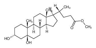 (R)-4-((3R,5S,8S,9S,10R,13R,14S,17R)-3,5-Dihydroxy-10,13-dimethyl-hexadecahydro-cyclopenta[a]phenanthren-17-yl)-pentanoic acid methyl ester_393588-73-3