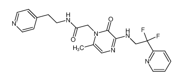 2-[3-(2,2-Difluoro-2-pyridin-2-yl-ethylamino)-6-methyl-2-oxo-2H-pyrazin-1-yl]-N-(2-pyridin-4-ylethyl)-acetamide_393782-41-7