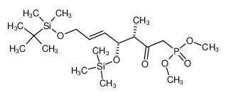 [(E)-(3S,4R)-7-(tert-Butyl-dimethyl-silanyloxy)-3-methyl-2-oxo-4-trimethylsilanyloxy-hept-5-enyl]-phosphonic acid dimethyl ester_393795-01-2