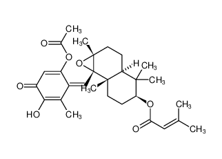 (1aR,3aS,5S,7aS,7bS)-7b-((Z)-(6-acetoxy-3-hydroxy-2-methyl-4-oxocyclohexa-2,5-dien-1-ylidene)methyl)-1a,4,4,7a-tetramethyldecahydronaphtho[1,2-b]oxiren-5-yl 3-methylbut-2-enoate_393803-72-0