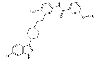 N-(3-(2-(4-(6-chloro-1H-indol-3-yl)piperidin-1-yl)ethyl)-4-methylphenyl)-3-methoxybenzamide_393836-70-9