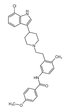 3-(1-{2-[5-(4-Methoxybenzoylamino)-2-methylphenyl]ethyl}piperidin-4-yl)-7-chloro-1H-indole_393836-90-3
