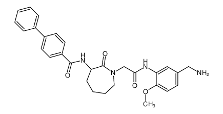 N-(1-(2-((5-(aminomethyl)-2-methoxyphenyl)amino)-2-oxoethyl)-2-oxoazepan-3-yl)-[1,1'-biphenyl]-4-carboxamide_393842-08-5