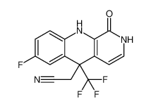 2-(7-fluoro-1-oxo-5-(trifluoromethyl)-1,2,5,10-tetrahydrobenzo[b][1,7]naphthyridin-5-yl)acetonitrile_393862-57-2