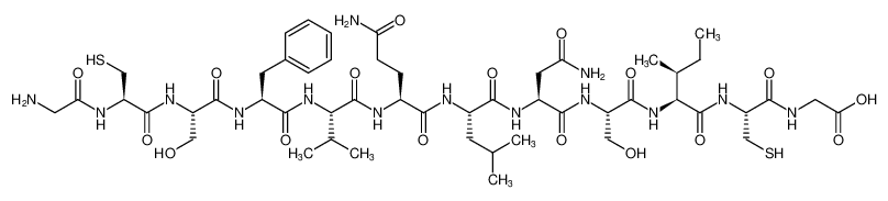 Glycine,glycyl-L-cysteinyl-L-seryl-L-phenylalanyl-L-valyl-L-glutaminyl-L-leucyl-L-asparaginyl-L-seryl-L-isoleucyl-L-cysteinyl-_393865-04-8