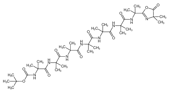 tert-butyl (2-(4,4-dimethyl-5-oxo-4,5-dihydrooxazol-2-yl)-2,5,5,8,8,11,11,14,14,17,17,20-dodecamethyl-4,7,10,13,16,19-hexaoxo-3,6,9,12,15,18-hexaazahenicosan-20-yl)carbamate_394208-06-1