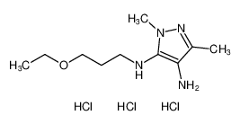 N5-(3-ethoxypropyl)-1,3-dimethyl-1H-pyrazole-4,5-diamine trihydrochloride_394210-32-3