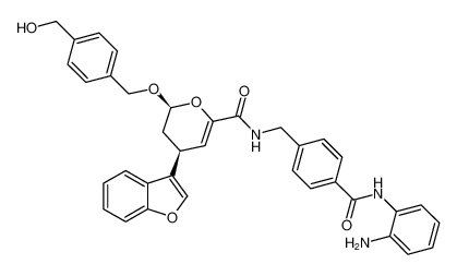 (2S,4S)-N-(4-((2-aminophenyl)carbamoyl)benzyl)-4-(benzofuran-3-yl)-2-((4-(hydroxymethyl)benzyl)oxy)-3,4-dihydro-2H-pyran-6-carboxamide_394253-66-8