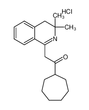 2-(3,3-dimethyl-3,4-dihydroisoquinolin-1-yl)-1-cycloheptylethan-1-one hydrochloride_394648-03-4