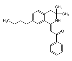 (Z)-2-(7-butyl-3,3-dimethyl-3,4-dihydro-(2H)-isoquinolin-1-ylidene)-1-phenylethan-1-one_394648-43-2